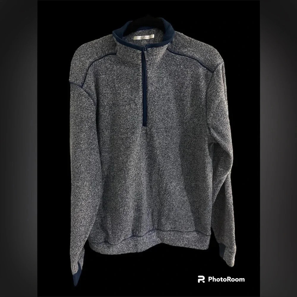 Greg Norman Heather blue quarter zip sweater size Medium